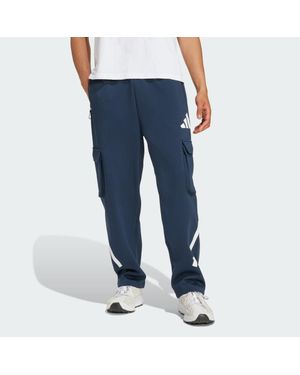 adidas Z.N.E. Open-Hem Cargo Tracksuit Bottoms - Blue