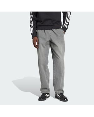 adidas Pantalón Adicolor Loose Denim Stone - Gris