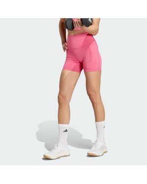 adidas 3 Stripes Studio All Me Booty Short Leggings - Pink