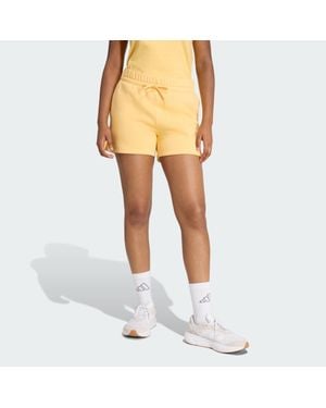 adidas Pantalón Corto Essentials Small Logo Feel Cozy - Amarillo