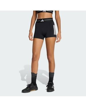 adidas Hyperglam 3-Stripes Short Leggings - Blue
