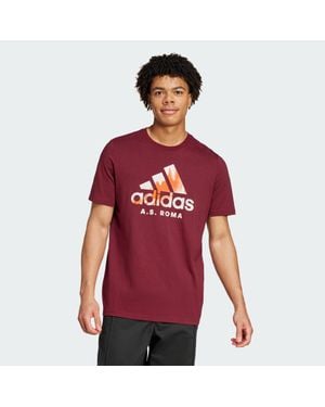 adidas Originals As Roma Seasonal Graphic Tee - Red