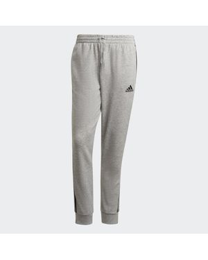 adidas 3 stripe joggers grey