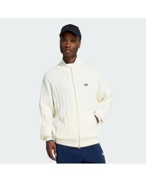 adidas Chaqueta Deportiva De Punto Trenzado Firebird - Blanco