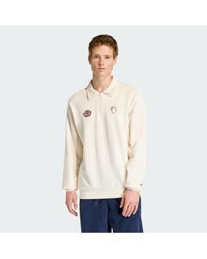 adidas Jude Bellingham Loose Half Zip Sweatshirt - Natural