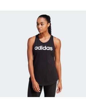 adidas Essentials Linear Loose Tank Top - Black