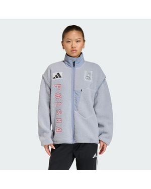adidas Poc Xploric High Pile Fleece Jacket - Blue