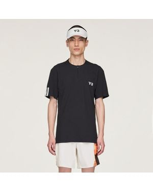 adidas Y-3 Tennis Pro Freelift Zip Tee - Black