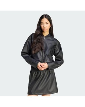 adidas Pleather Sst Tracktop - Black