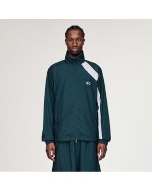 adidas Y-3 Raw Edge 3 Stripes Nylon Shell Jacket - Blue