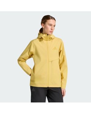 adidas Originals Chaqueta Impermeable Terrex Multi 2 Layer Climaproof - Amarillo