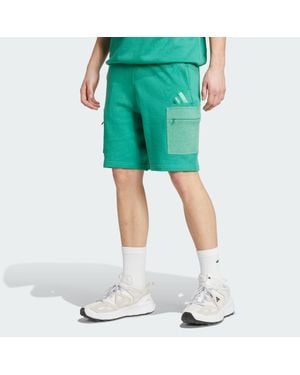 adidas All Szn French Terry Colourblock Shorts - Green