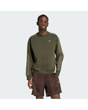 adidas Adicolor 3-Stripes Oversized Crewneck - Green