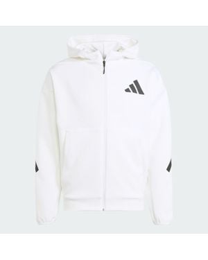 adidas Z.N.E. Full-Zip Hooded Track Jacket - White