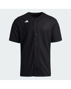 adidas Impact Full Button Jersey - Black