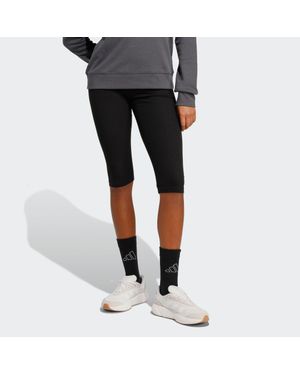 adidas Seasonal Essentials Rib Capri Leggings - Black