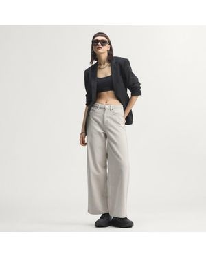 adidas High-Rise Wide-Leg Denim Trousers - Multicolour