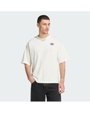 adidas Soba Cat Graphic Oversized T-Shirt - White