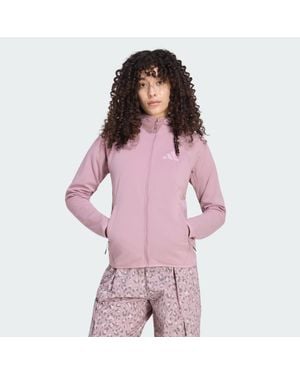 adidas Terrex Xperior Climawarm+ Ventknit Fleece Hooded Jacket - Pink