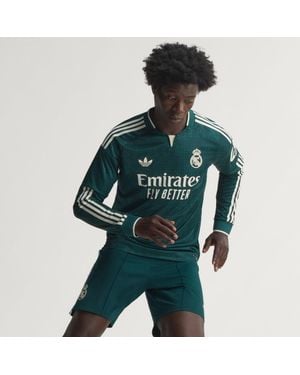 adidas Real Madrid 26/27 Away Authentic Jersey Long Sleeve - Green