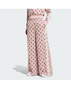 adidas Satin Polka Dots Wide Leg Pant - Pink