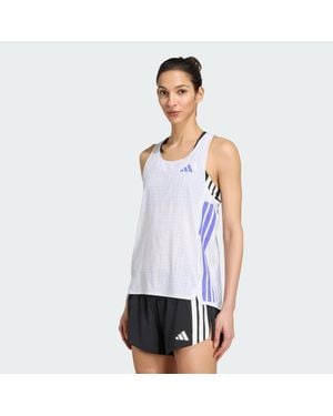 adidas Adizero Running Singlet - White