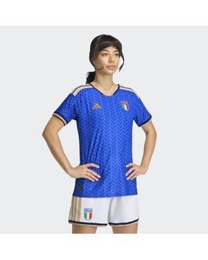 adidas Originals Italy 26 'S Team Home Authentic Jersey - Blue