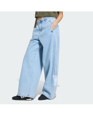 adidas Adibreak Mid-Rise Wide-Leg Denim Trousers - Blue