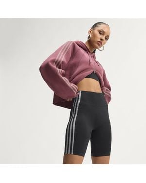adidas Essentials 3 Stripes Seamless Shorts 5 Inch - Blue