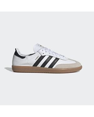 adidas White And Better Scarlet Samba Og Trainers