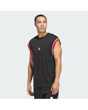 adidas Basketball All-World Sleeveless Tank Top - Black