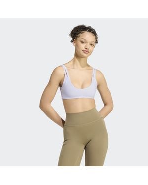 adidas Optime Workout Twist Sport-Bh Im Wendedesign, Leicht Stützend - Braun