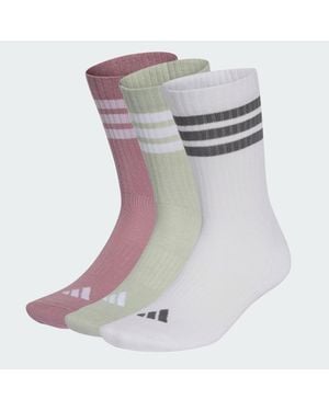 adidas 3-Stripes Cushioned Crew Socks 3 Pair Pack - Grey