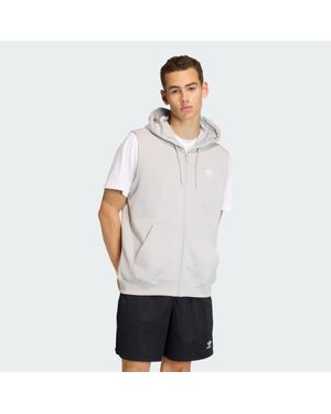 adidas Trefoil Essentials Sleeveless Hoodie - White