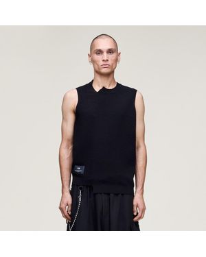 adidas Y-3 Gfx Knitted Vest - Blue