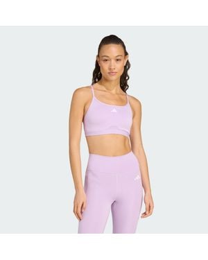 adidas Aeroreact Training 3-Stripes Bra - Purple