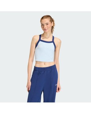 adidas Originals Seasonal Essentials Colorpop Tank With Embroidered Graphic - Blue