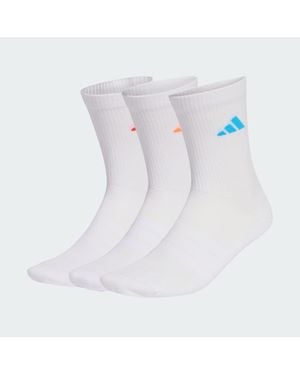 adidas Cushioned Sportswear Crew Socks 3 Pair Pack - White