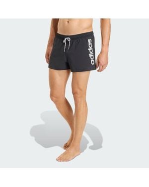 adidas Logo Stretchy Knit Swim Shorts 3 Inch - Blue