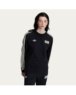 adidas Tour 3-Stripes Longsleeve Tee - Black