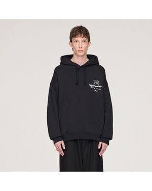 adidas Y-3 Graphic Ft Hoodie - Black