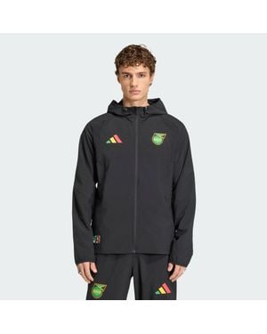 adidas Jamaica X Bob Marley Tiro Travel Full Zip Windbreaker Jacket - Black