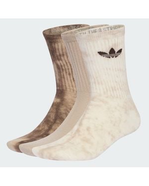 adidas Originals Tie Dye Crew Socks 3 Pairs - Natural