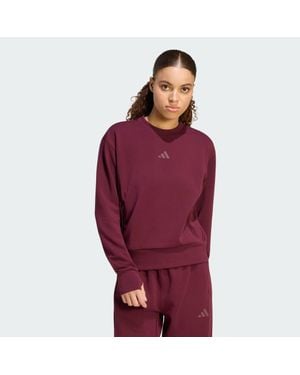 adidas Sudadera De Calentamiento De Cuello Redondo Designed For Training - Rojo
