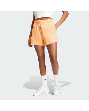 adidas Soft Lux Loose Shorts - White