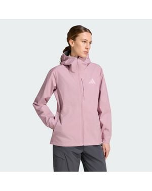 adidas Terrex Multi 2.5 Layer Climaproof Rain Jacket - Pink