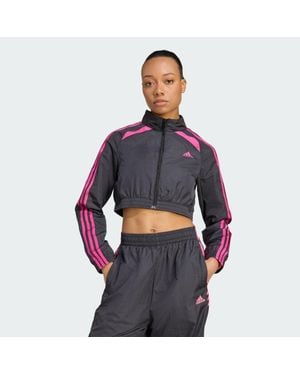 adidas Teamgeist Adicolor Cropped Track Top - Blue