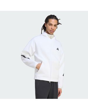 adidas Z.N.E. Full Zip Track Top Hombre Tops De Pista - Blanco
