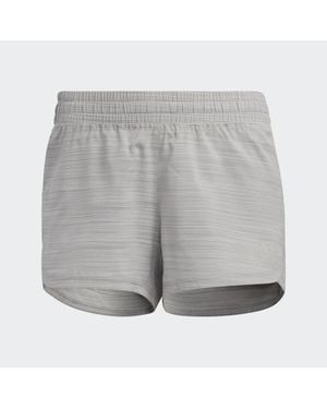 adidas Pacer 3-stripes Woven Heather Shorts - Grey