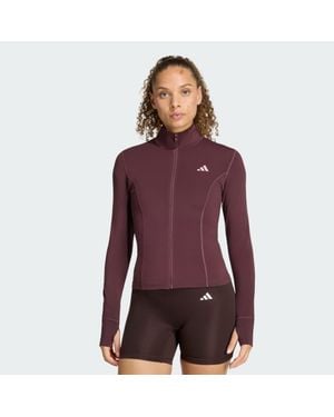 adidas Chaqueta Con Cremallera 3 Stripes Studio - Morado